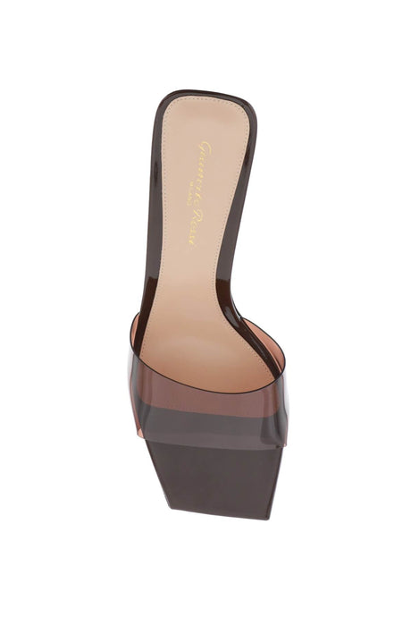 Sandals da bóng màu nâu dành cho nữ với chiều cao gót 5cm - bộ sưu tập SS24