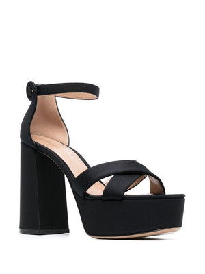 珍蒂維多羅西 女士平台涼鞋 - 黑色小牛皮 - SS23系列