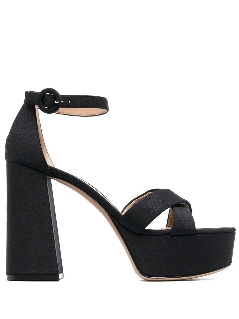 珍蒂維多羅西 女士平台涼鞋 - 黑色小牛皮 - SS23系列