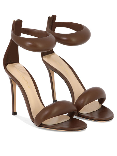 Bijoux 系列 3D 雙帶高跟涼鞋 - 棕色