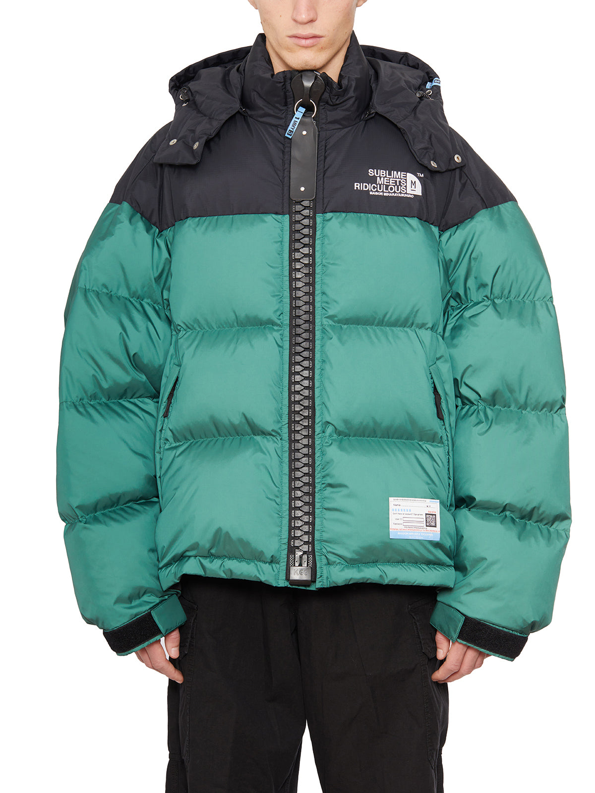 MAISON MIHARA YASUHIRO	 Green Oversize Puffer Jacket for Men - FW24 Collection
