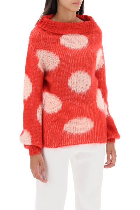 MARNI Stylish Jacquard-Knit Sweater with Polka Dot Motif for Women - FW23 Collection