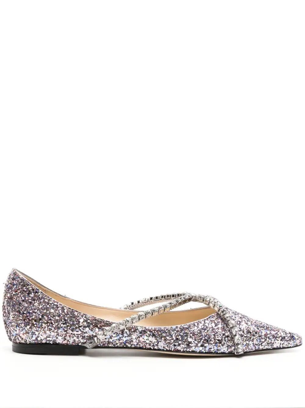 閃耀的金屬貝蕾絲平底鞋 - 在這些閃亮的鑽石平底鞋中煥發出光芒！