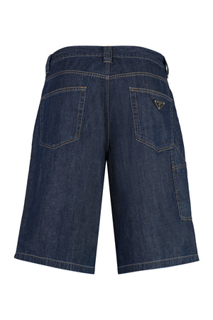 PRADA Men's Blue Denim Shorts for SS24