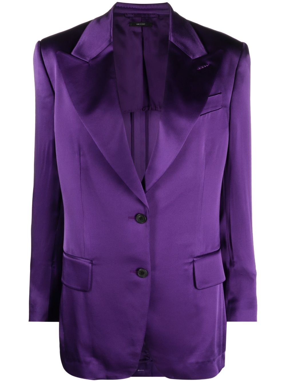 初采：玫粉紫色绸缎女士西服外套 - 2023年收藏系列