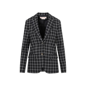 MARNI Black Wool Jacket for Women - FW23 Collection