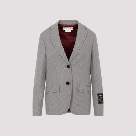 MARNI Grey Wool Blend Jacket for Women - FW23 Collection