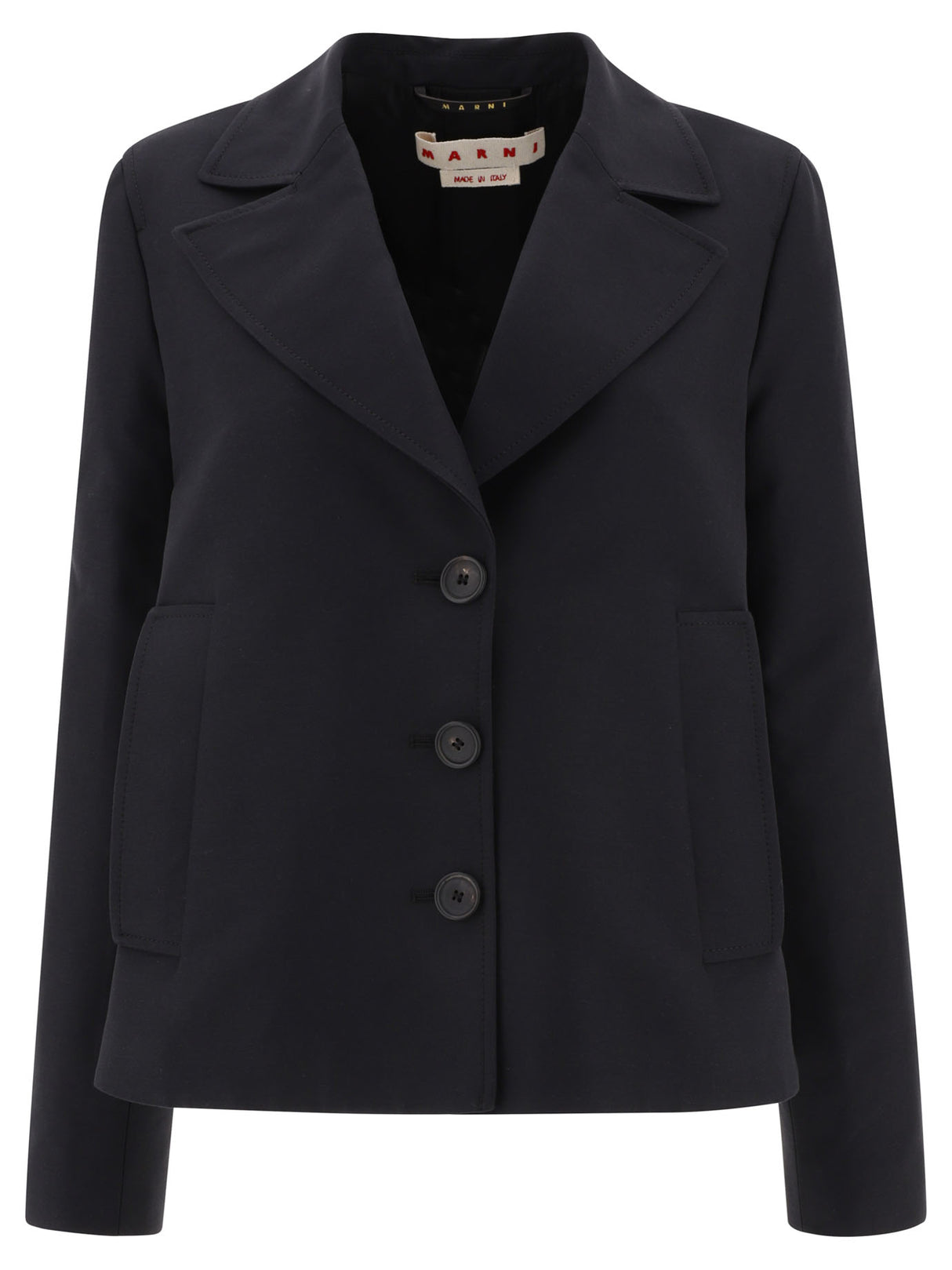 MARNI Classic Black A-Line Cady Jacket for Women