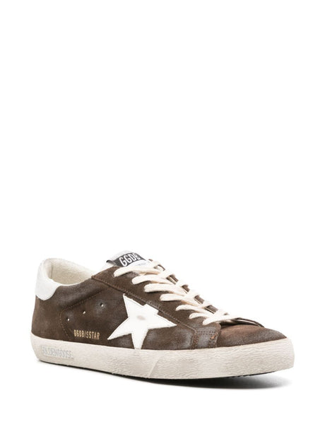 GOLDEN GOOSE Super-Star Brown & White Leather Sneakers