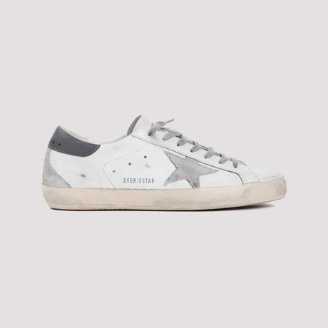 GOLDEN GOOSE White and Gray Superstar Sneakers for Men - FW24 Collection