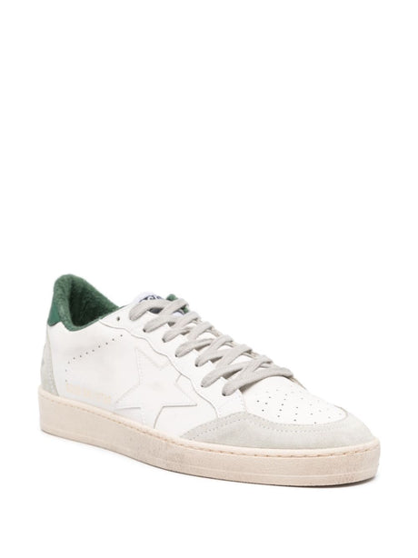 GOLDEN GOOSE Men's White Suede and Leather Low-Top Sneakers