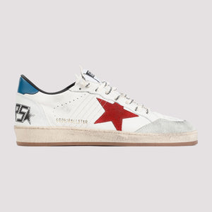 Men's Nappa Leather Sneakers in White/Red/Ice/Ocean Blue for SS24