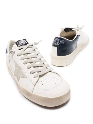Men's Star-Patch Lace-Up Leather Sneakers for FW24