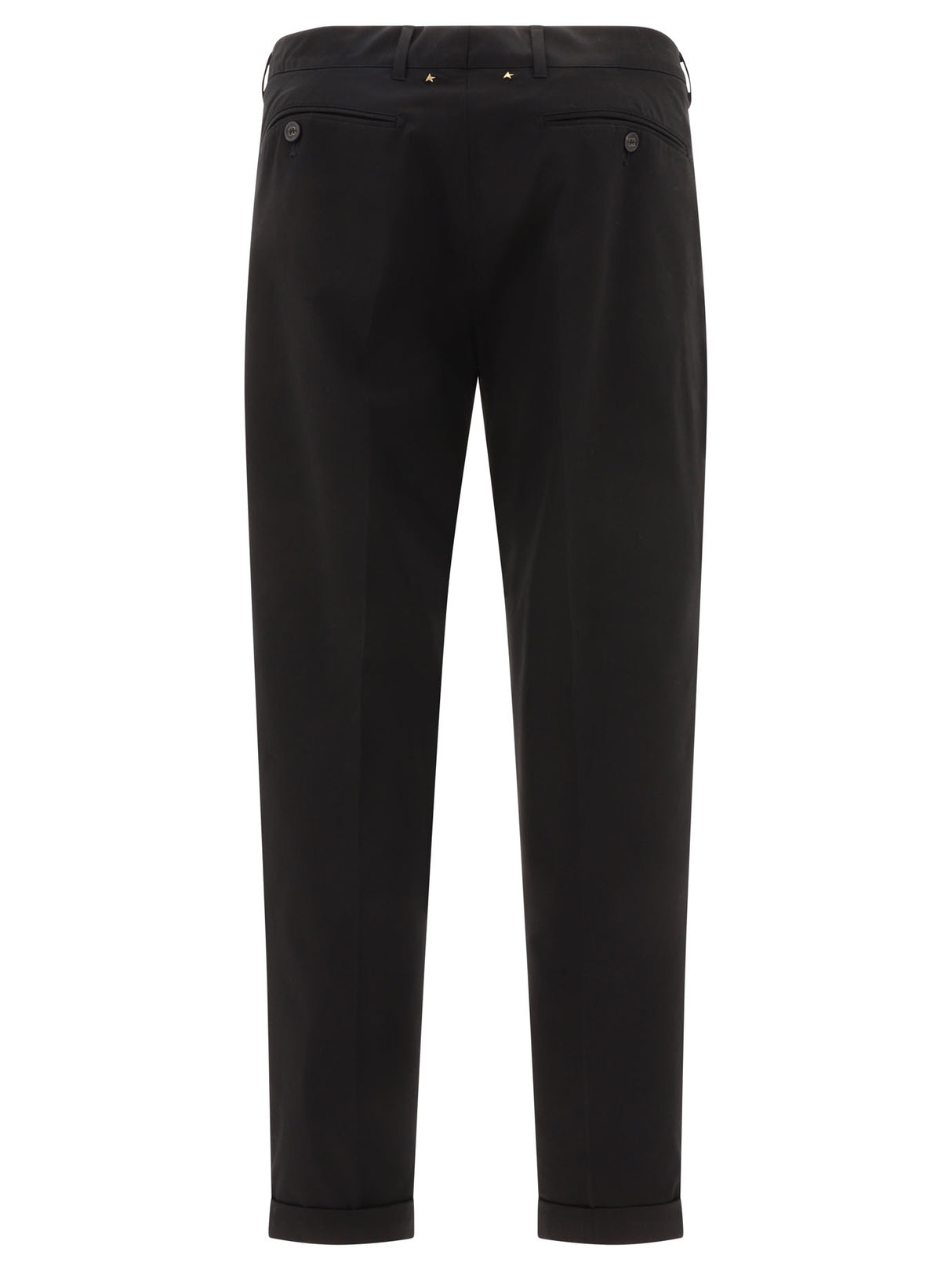 GOLDEN GOOSE Men's Black Regular Fit Trousers for SS24