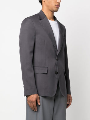 GOLDEN GOOSE Single-Breasted Gray Wool Coat for Men from SS23 Collection