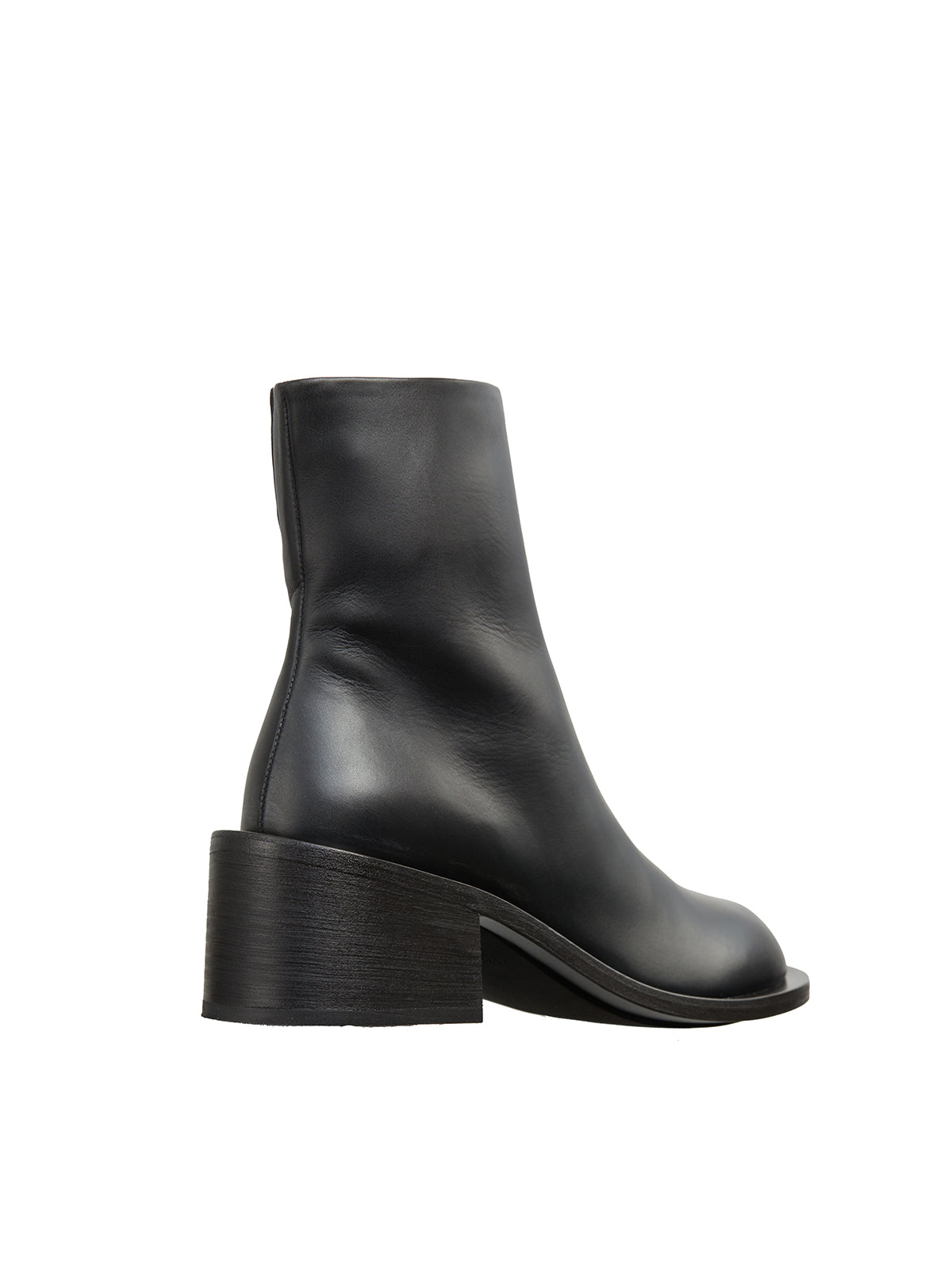 Black Leather Crozon Boots for Women