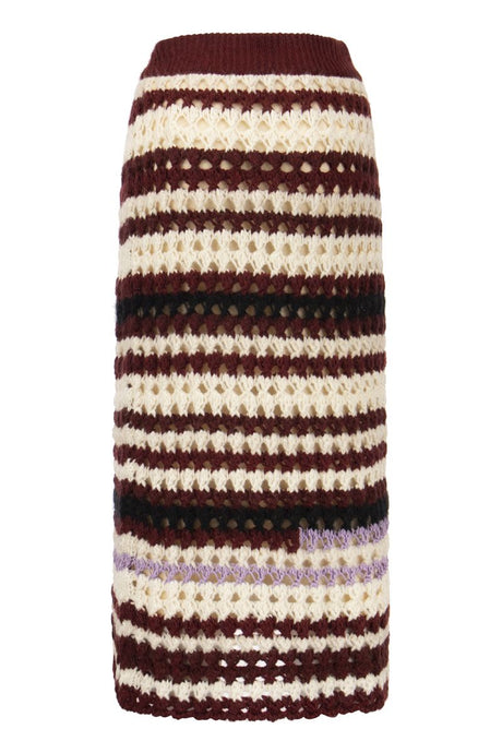 MARNI Elegant Purple Crochet Skirt for Women