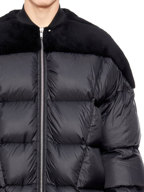 RICK OWENS Stylish Down and Shearling Jacket for Men - Black