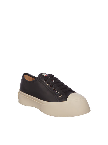MARNI Stylish & Versatile Black Leather Sneakers for Women - FW23 Collection