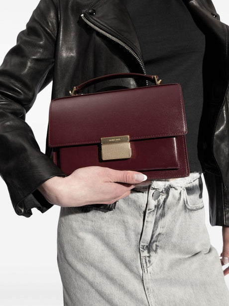 GOLDEN GOOSE Burgundy Leather Handbag for Women - FW24 Collection