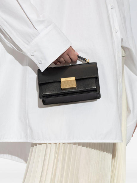 GOLDEN GOOSE Black Venezia Small Leather Handbag for Women FW24