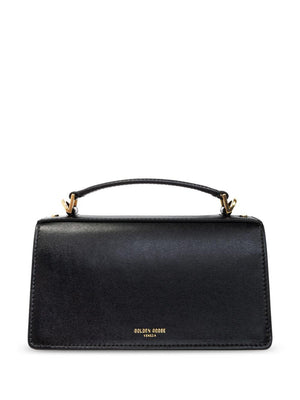 黒色の小さな革製ハンドバッグ（女性用）FW24