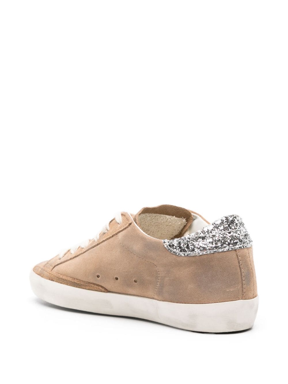 Original：Tabacco/Silver Super Star Suede Glitter Sneakers for Women SS24