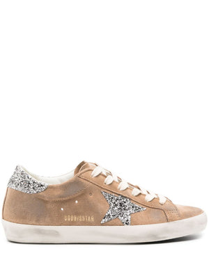 Original：Tabacco/Silver Super Star Suede Glitter Sneakers for Women SS24
