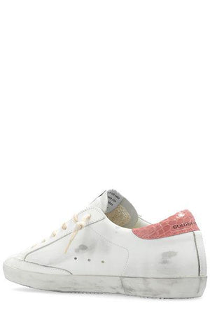 GOLDEN GOOSE White/Silver/Pink Super-Star Sneakers for Women - FW24 Collection