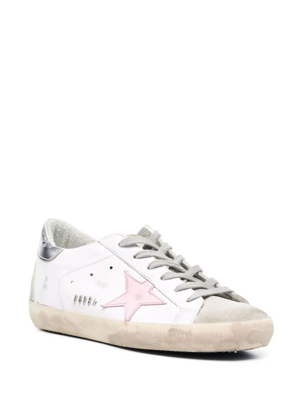 GOLDEN GOOSE Fashionable White and Pink Sneakers for Women