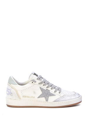 GOLDEN GOOSE Crystal Star Sneakers for Women in White, Silver, Aqua Gray, and Orchid Hush