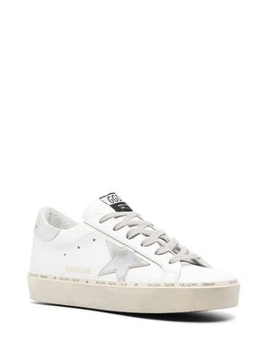 White Leather and Rubber Hi Star Sneakers for Women