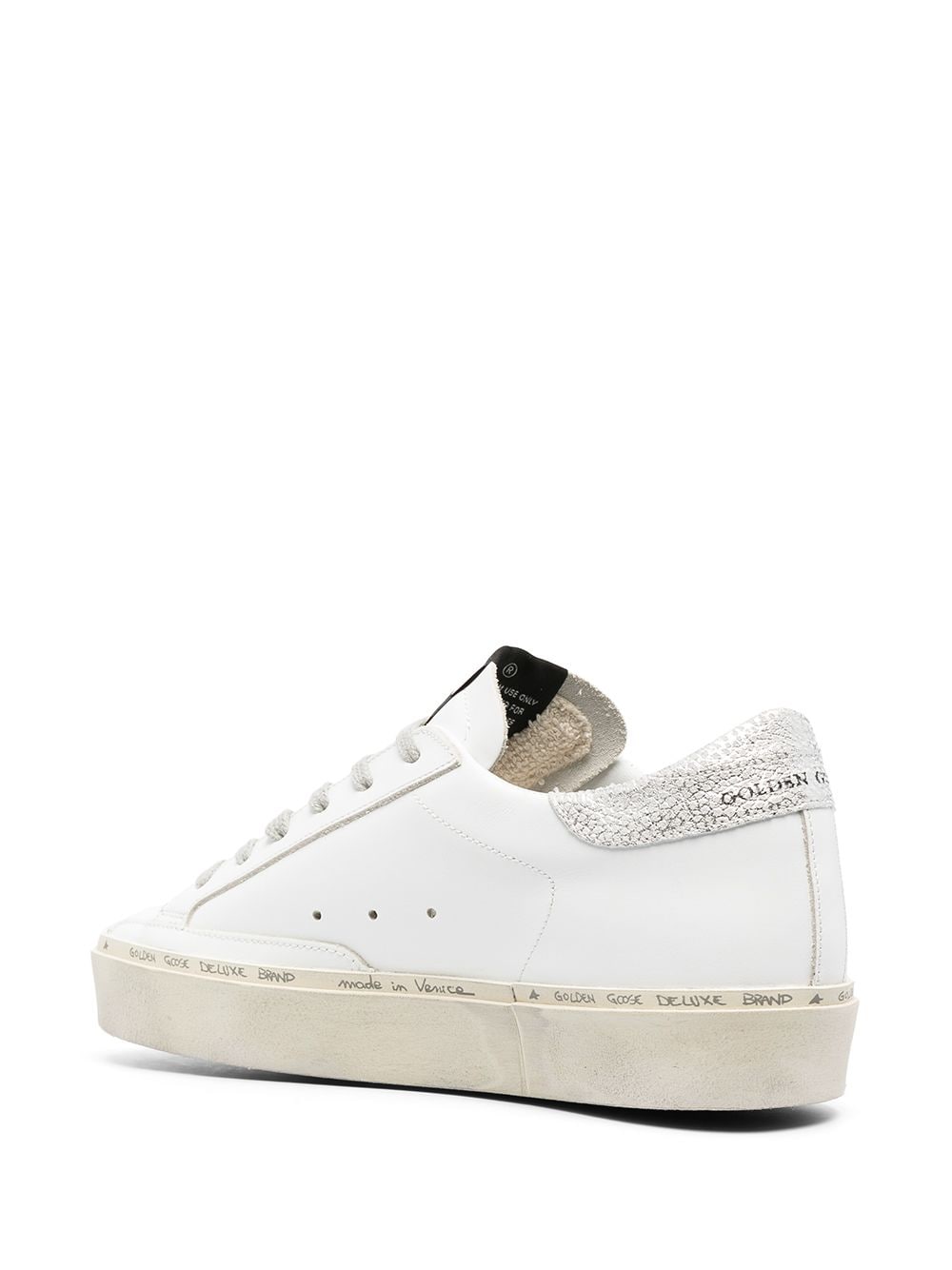 White Leather and Rubber Hi Star Sneakers for Women