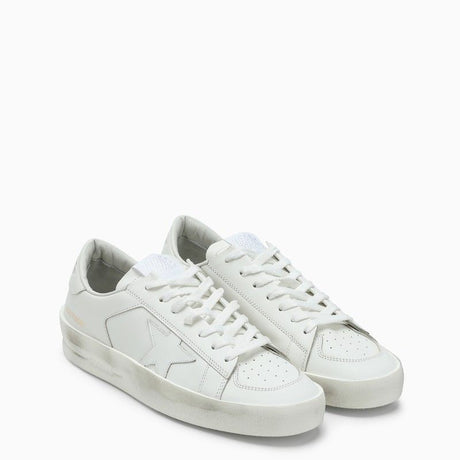 GOLDEN GOOSE Men's White Stardan Sneakers in Smooth Leather with Iconic Star Detail
