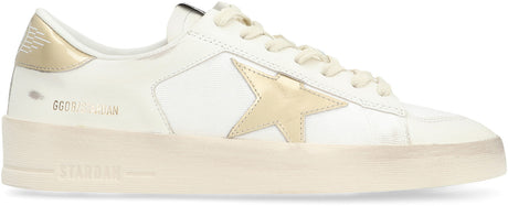 GOLDEN GOOSE Worn-Out White Women's Low-Top Sneakers with Iconic Star-Shape Patch