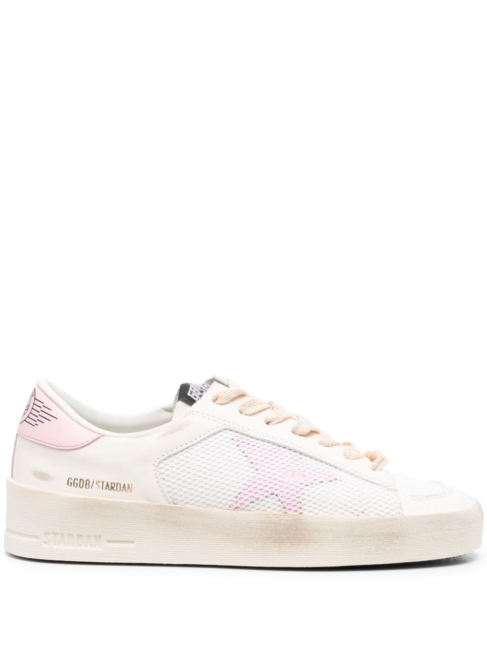 GOLDEN GOOSE Light Pink Distressed Leather Sneaker for Women - FW23 Collection
