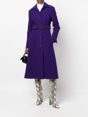 紫罗兰靛蓝费利西亚羊毛混纺外套女装