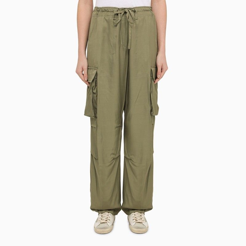 GOLDEN GOOSE Military Green Cargo Trousers for Women