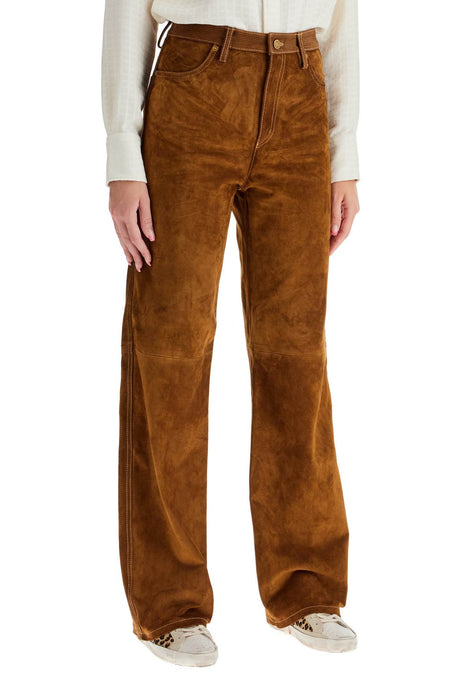 GOLDEN GOOSE SUEDE LEATHER PANTS FOR MEN