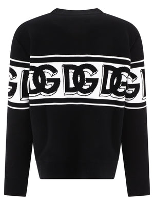 Black Dolce & Gabbana Logo Sweater for Men
