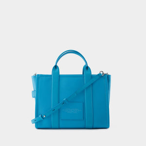 MARC JACOBS Navy Blue Leather Medium Tote Handbag for Women, SS24