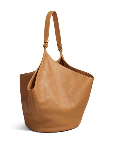 Camel Brown Slouch Calfskin Handbag - SS24