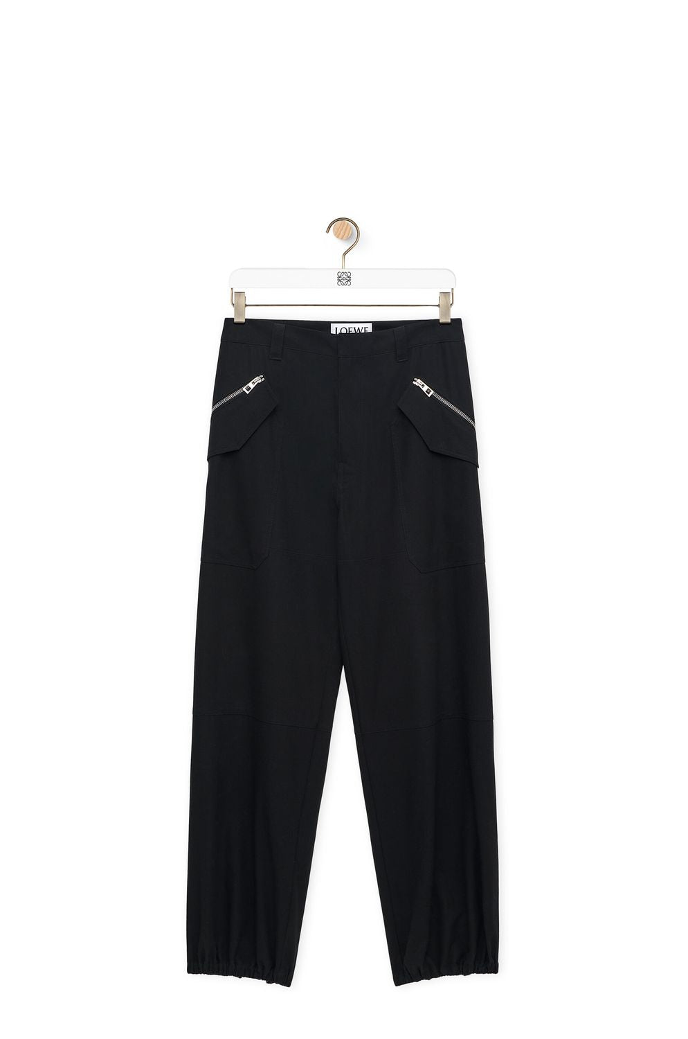 LOEWE Black Cargo Trousers for Men - SS24 Collection