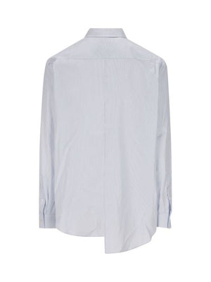 LOEWE Modern Striped Shirt with Asymmetrical Hem for Men - FW23 Collection