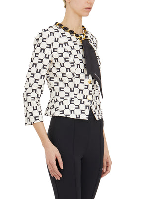 Monogram Satin Lining Foulard Style Jacket
