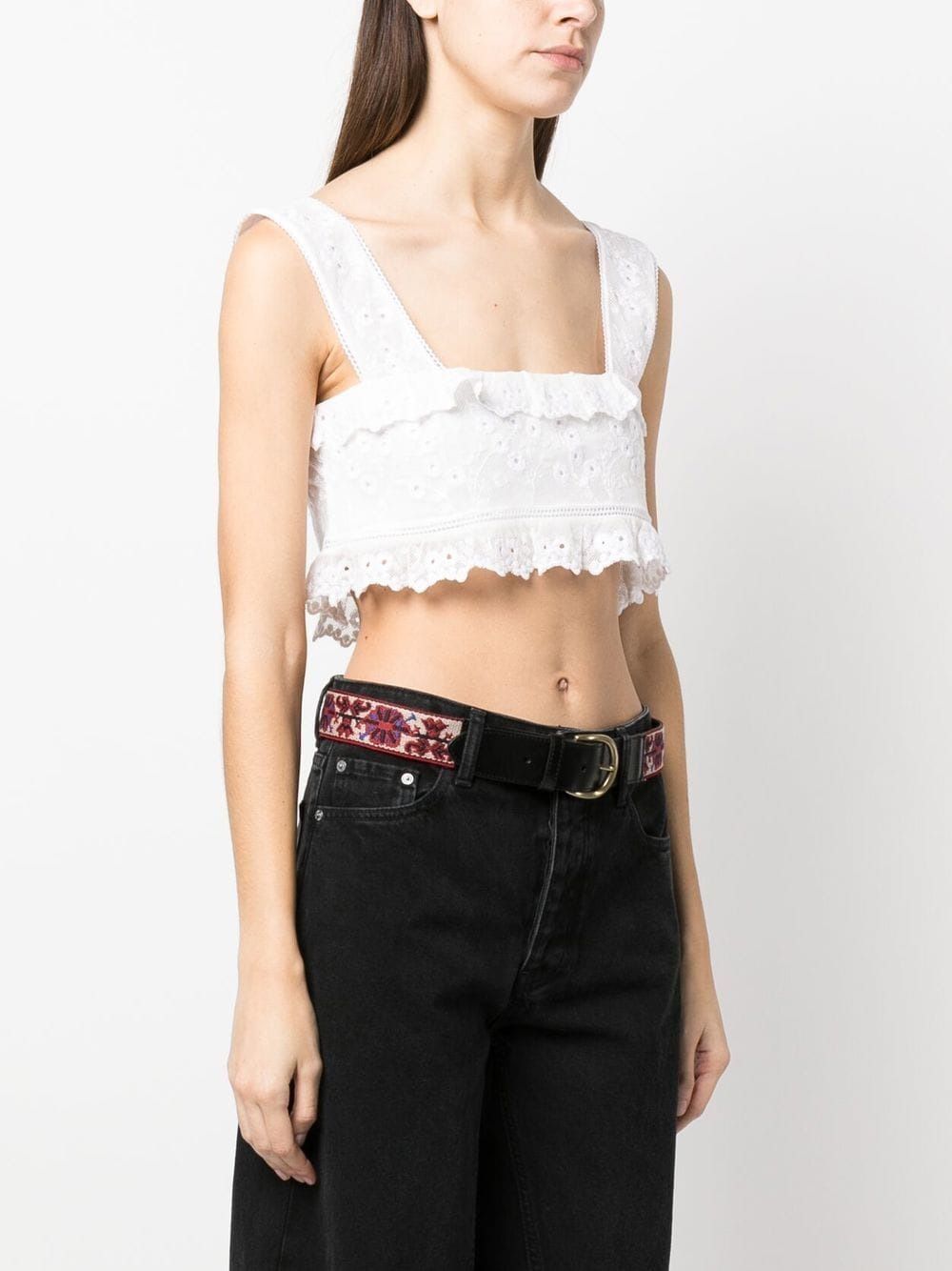 SS23 Women's White Mecelia Top with Silk Blend by Isabel Marant