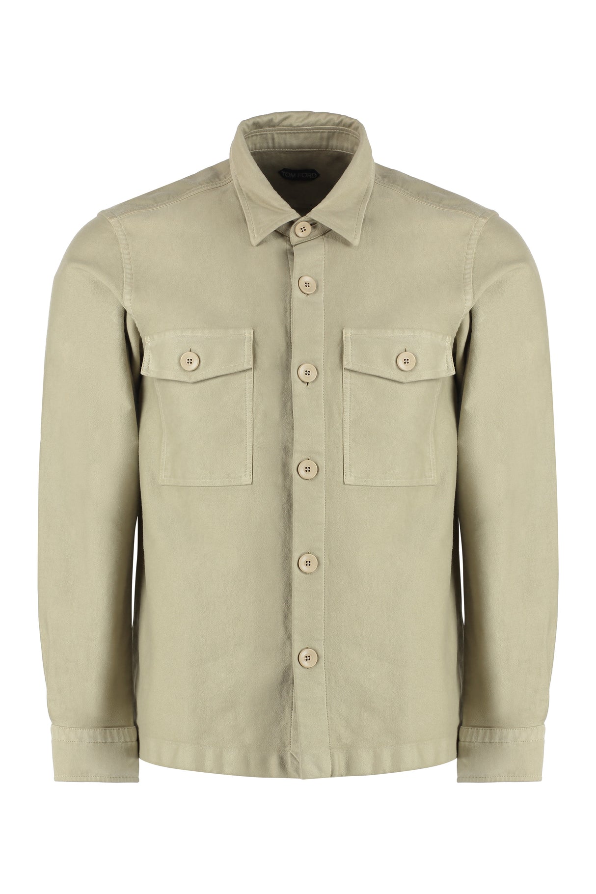 TOM FORD Beige Cotton Overshirt for Men - SS23 Collection