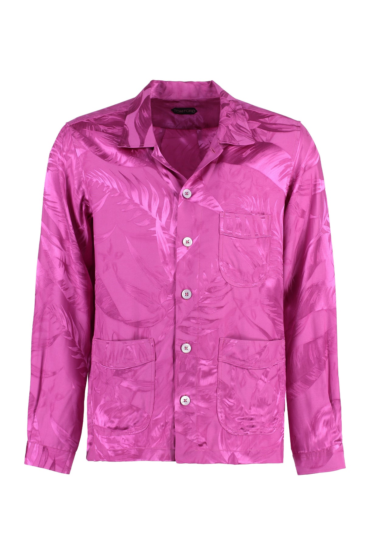 TOM FORD Men's Printed Viscose Shirt for SS23 in Pink