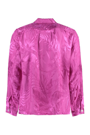 男士印花長袖黏胶棉襯衫 | 23春夏流行時尚款粉紅色