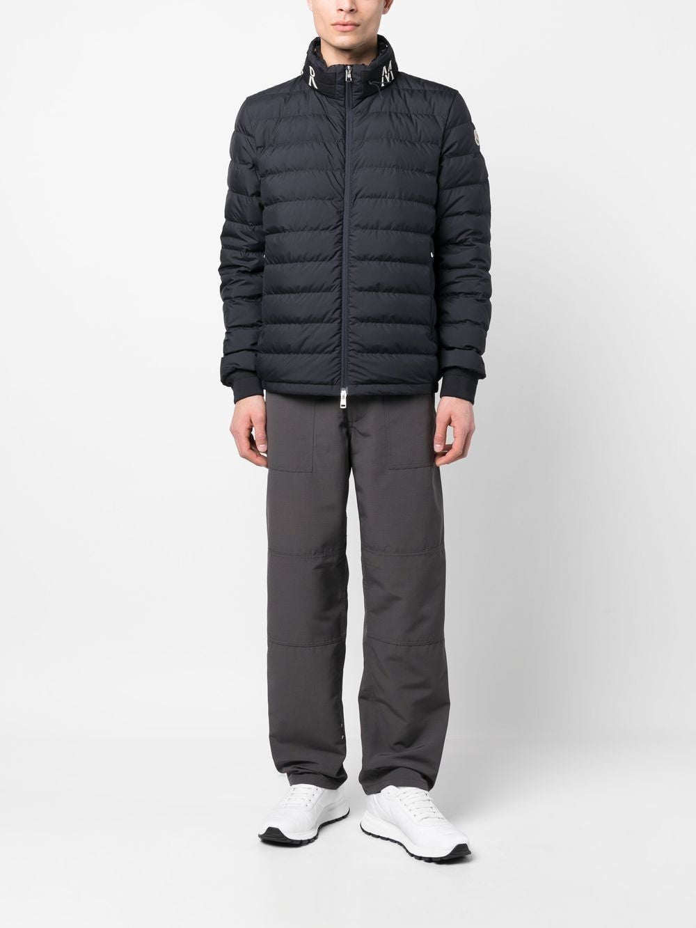 MONCLER Navy Blue Padded Jacket for Men - Winter 2024 Collection